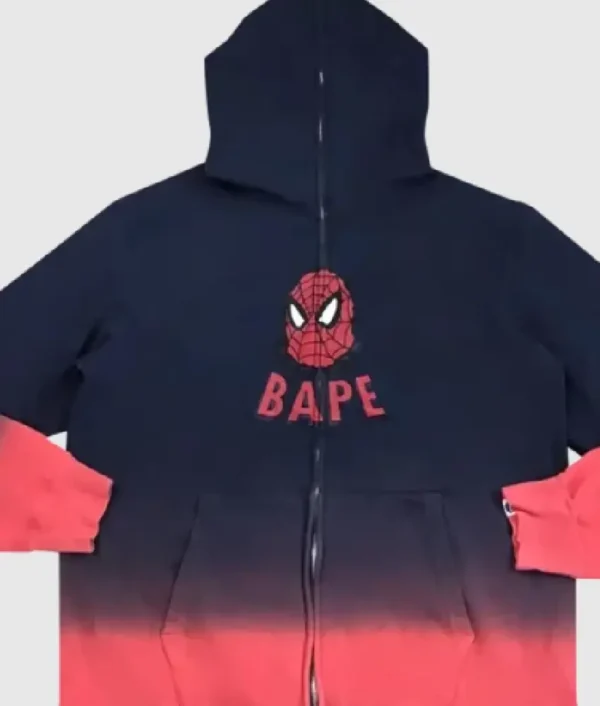 BAPE × Marvel Comics Sp5der Man Full Zip Hoodie NavyRed 1