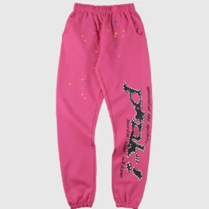 Dark Pink Sp5der Sweatpants 2