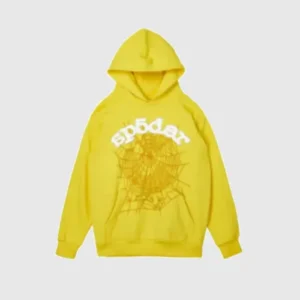 New White Printed Hoodie – Yellow