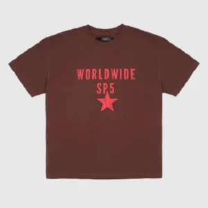 Oversized Worldwide Sp5 Brown Sp5der T shirt 2