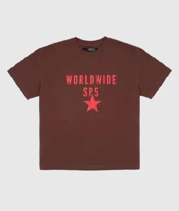 Oversized Worldwide Sp5 Brown Sp5der T shirt 2