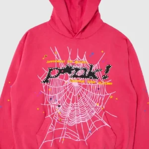 Sp5der Blak Pnk Logo Ogweb Hoodie Pink 1