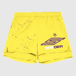 Spider Pro Shorts Yellow Sp5der Logo White 2