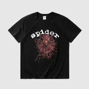 Web Graphic Printed Black Spider T Shirt